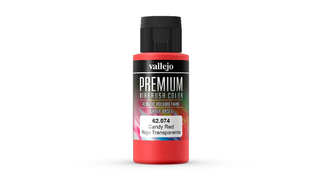 Vallejo Premium Colour Candy Red 60 ml Acrylic Airbrush Paint 62074