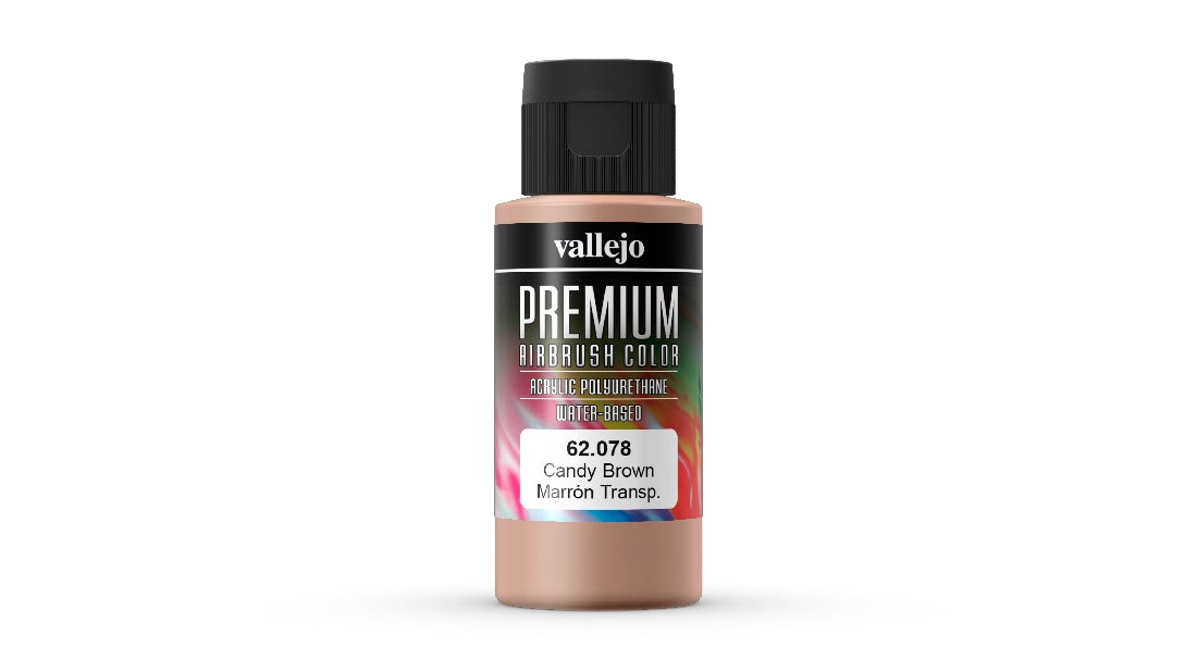 Vallejo Premium Colour Candy Brown 60 ml Acrylic Airbrush Paint 62078