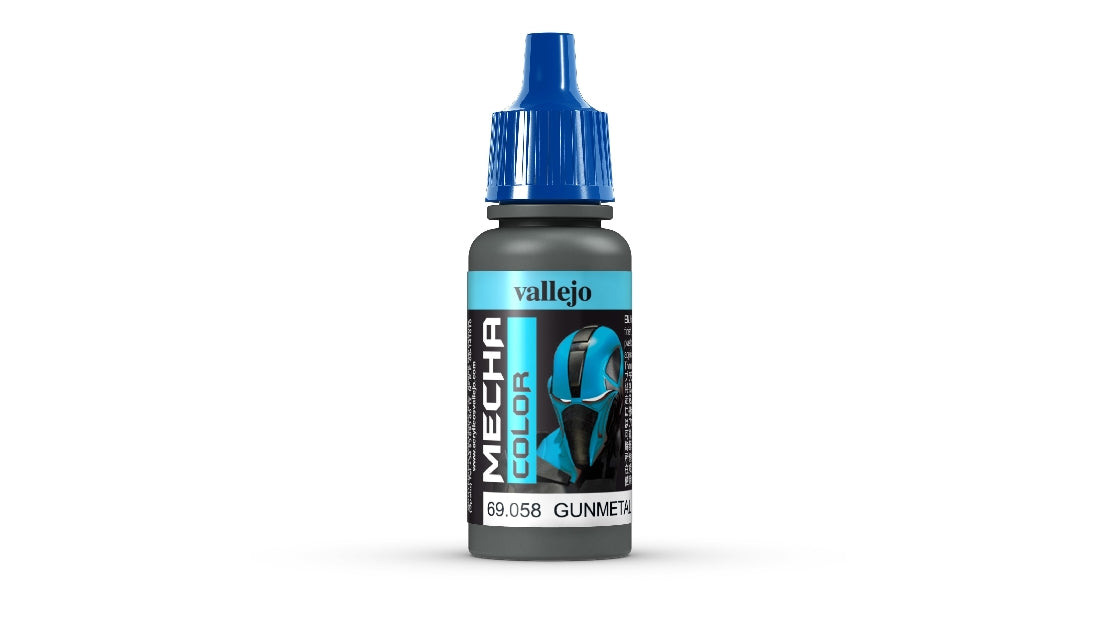 Vallejo Mecha Colour Gunmetal 17ml Acrylic Airbrush Paint 69058