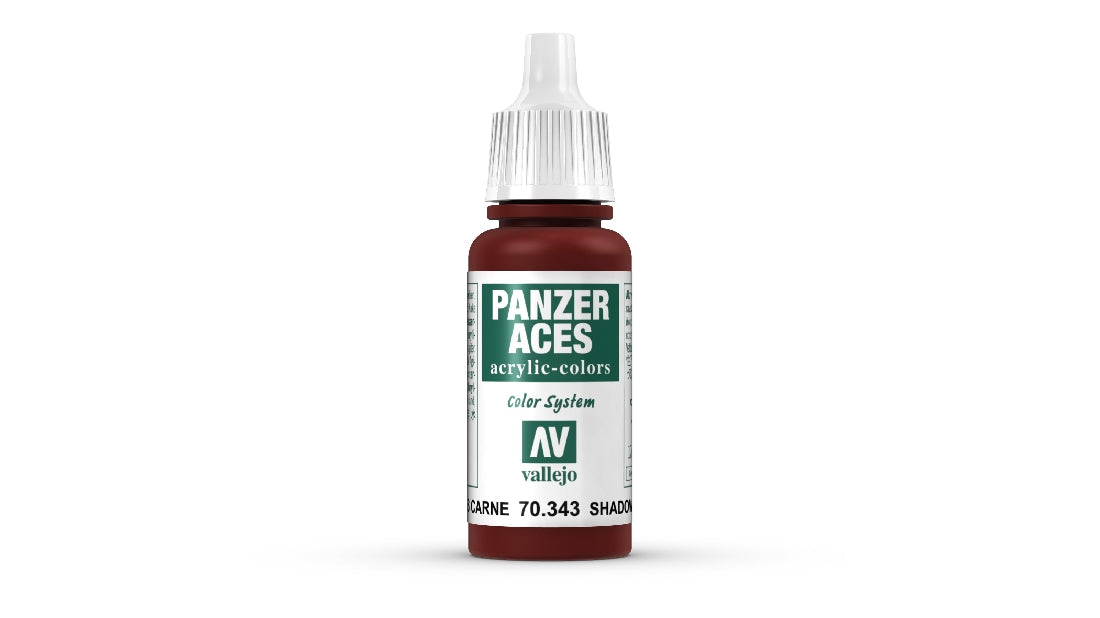 Vallejo Panzer Aces Flesh Shadows 17 ml Acrylic Paint 70343