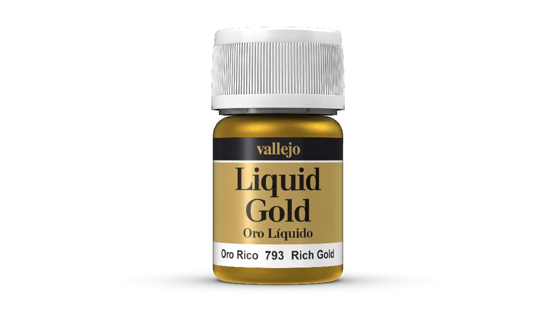 Vallejo Liquid Gold Rich Gold 35 ml Alcohol-based Metallic Paint