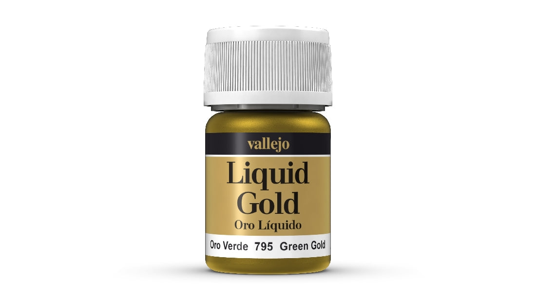 Vallejo Liquid Gold Green Gold 35 ml Alcohol-based Metallic Paint