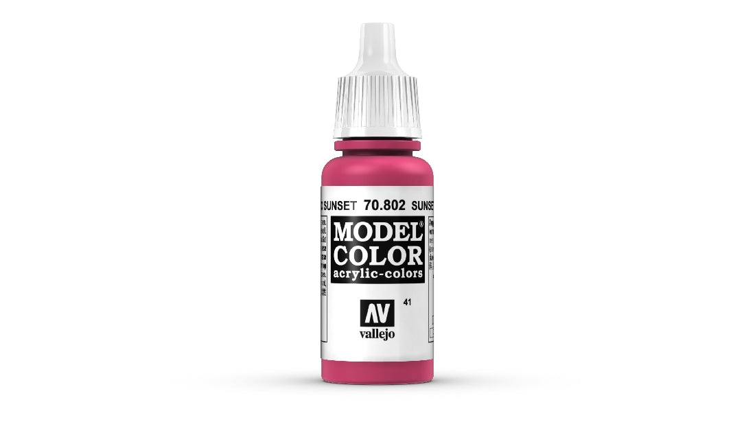Vallejo Model Colour #045 Sunset Red 18 ml Matt Acrylic Paint