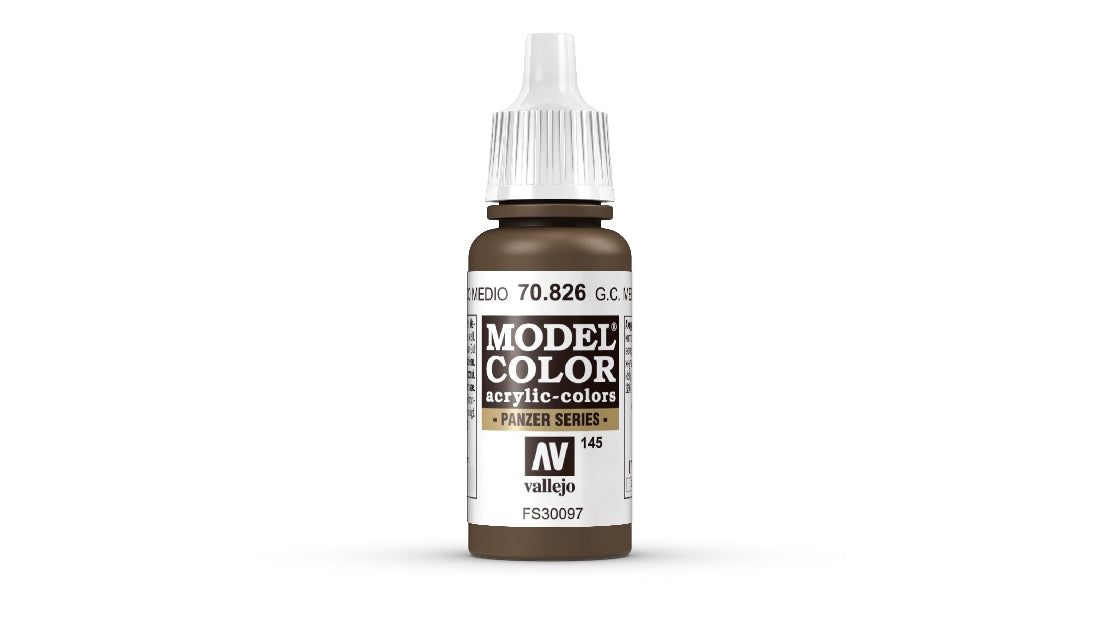 Vallejo Model Colour #129 Medium Brown 18 ml Matt Acrylic Paint