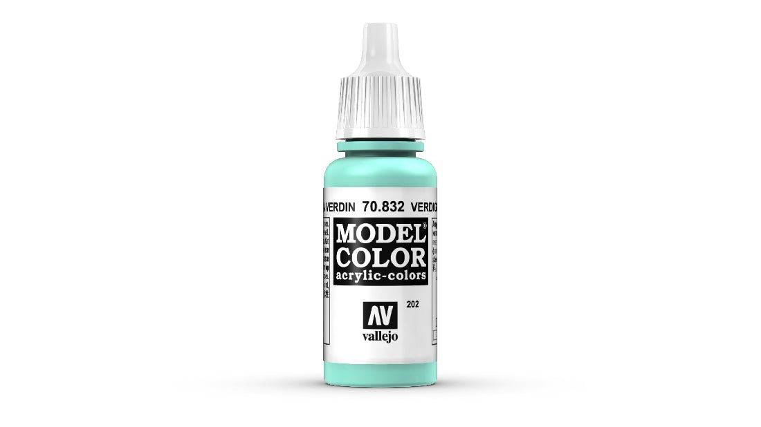 Vallejo Model Colour #202 Verdigris Glaze 17 ml Acrylic Paint