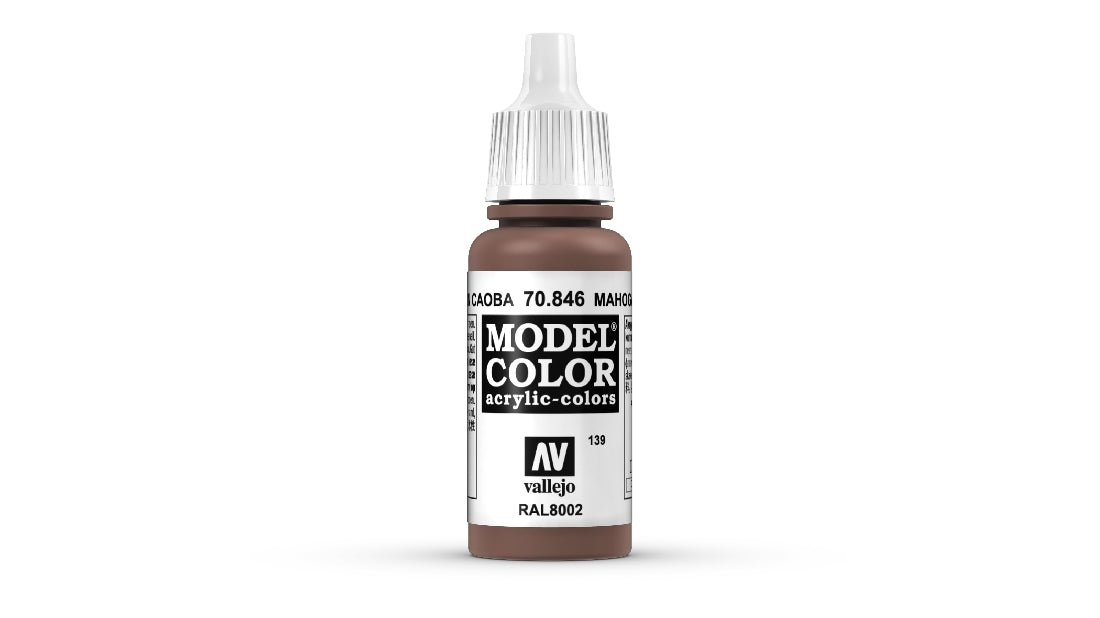 Vallejo Model Colour #154 Mahogany Brown 18 ml Matt Acrylic Paint