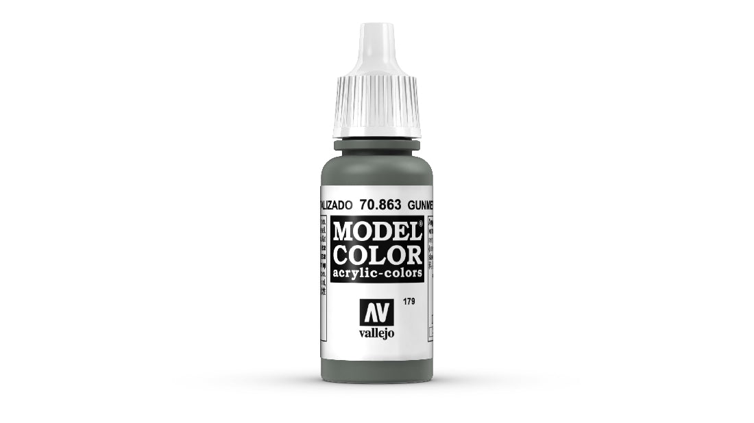 Vallejo Model Colour #198 Gunmetal 18 ml Metallic Acrylic Paint
