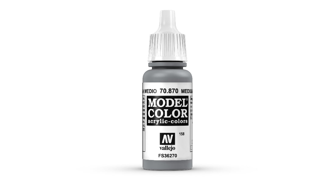 Vallejo Model Colour #181 Medium Sea Grey 18 ml Matt Acrylic Paint