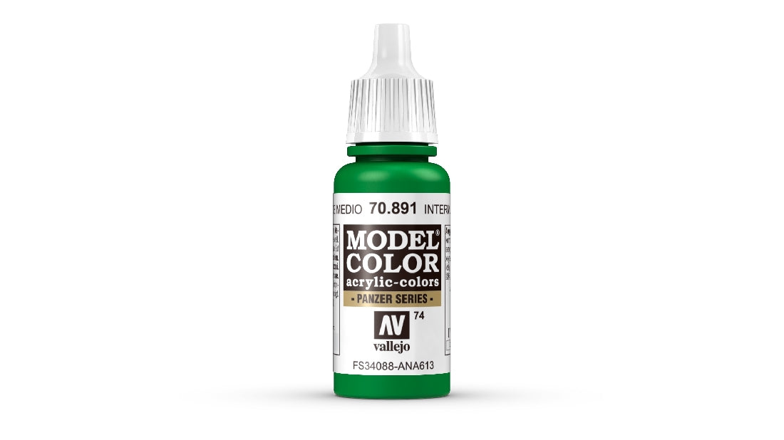 Vallejo Model Colour #086 Intermediate Green 18 ml Matt Acrylic Paint