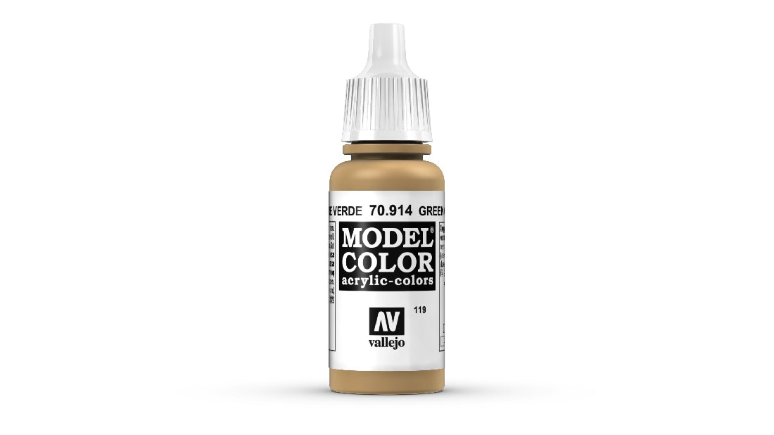 Vallejo Model Colour #132 Green Ochre 18 ml Matt Acrylic Paint