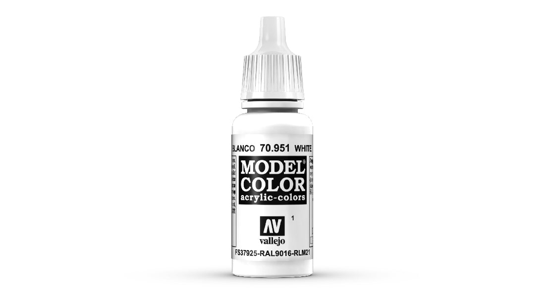 Vallejo Model Colour #001 White 18 ml Matt Acrylic Paint