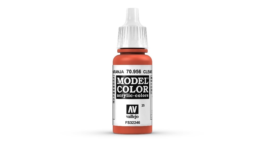 Vallejo Model Colour #031 Clear Orange 18 ml Matt Acrylic Paint