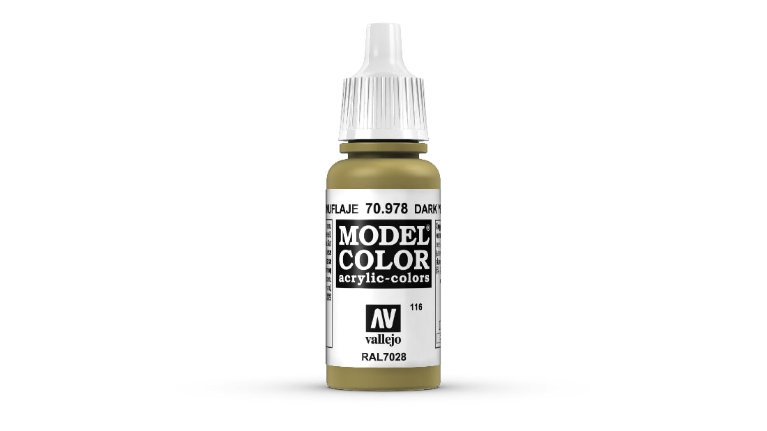Vallejo Model Colour #120 Dark Yellow 18 ml Matt Acrylic Paint