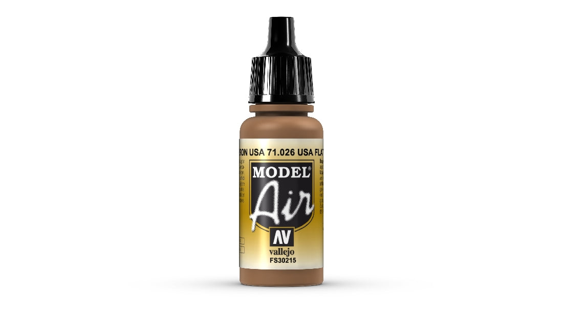 Vallejo Model Air USA Flat Brown 17 ml Acrylic Airbrush Paint 71026