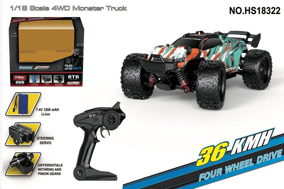 Tornado Rc 1 18 4wd Rtr High Speed Truck 2.4g