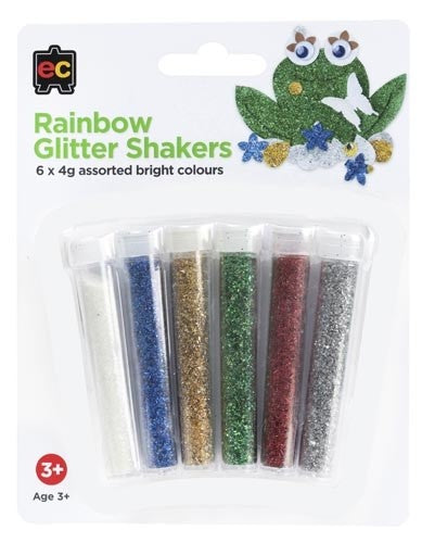 Ec Rainbow Glitter Shakers Set Of 6