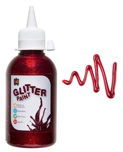 Glitter Paint Red 250ml