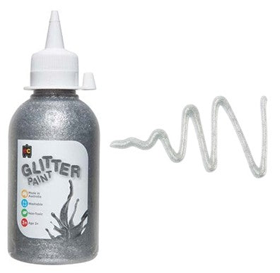 Glitter Paint Silver 250ml