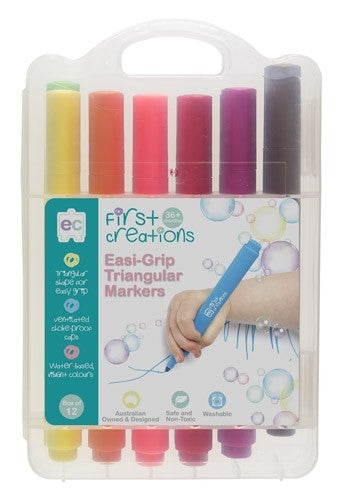 Ec First Creations Triangular Markers 12pk