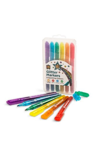 Ec Glitter Markers 6pk