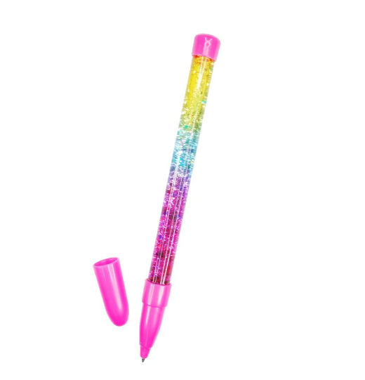 Pink Poppy Rainbow Glitter Water Pen