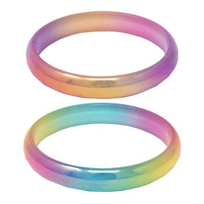 Pink Poppy Pastel Iridescent Bangle Assorted - Rainbow Or Two Toned