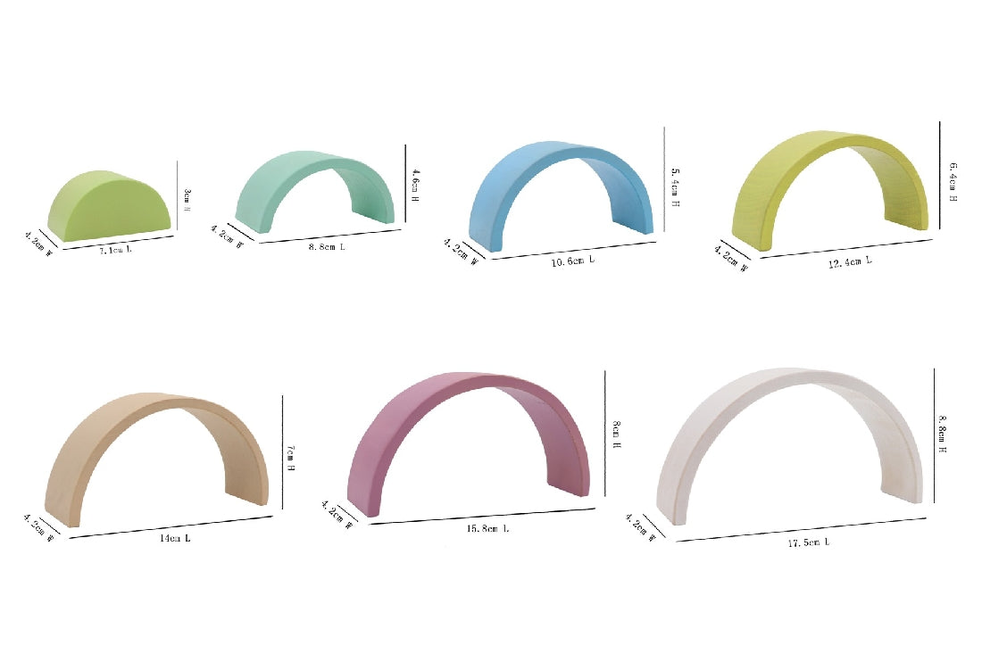 Wooden Rainbow Stacker - Terracotta