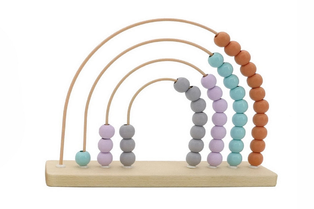 Wooden Abacus Rainbow - Maroon