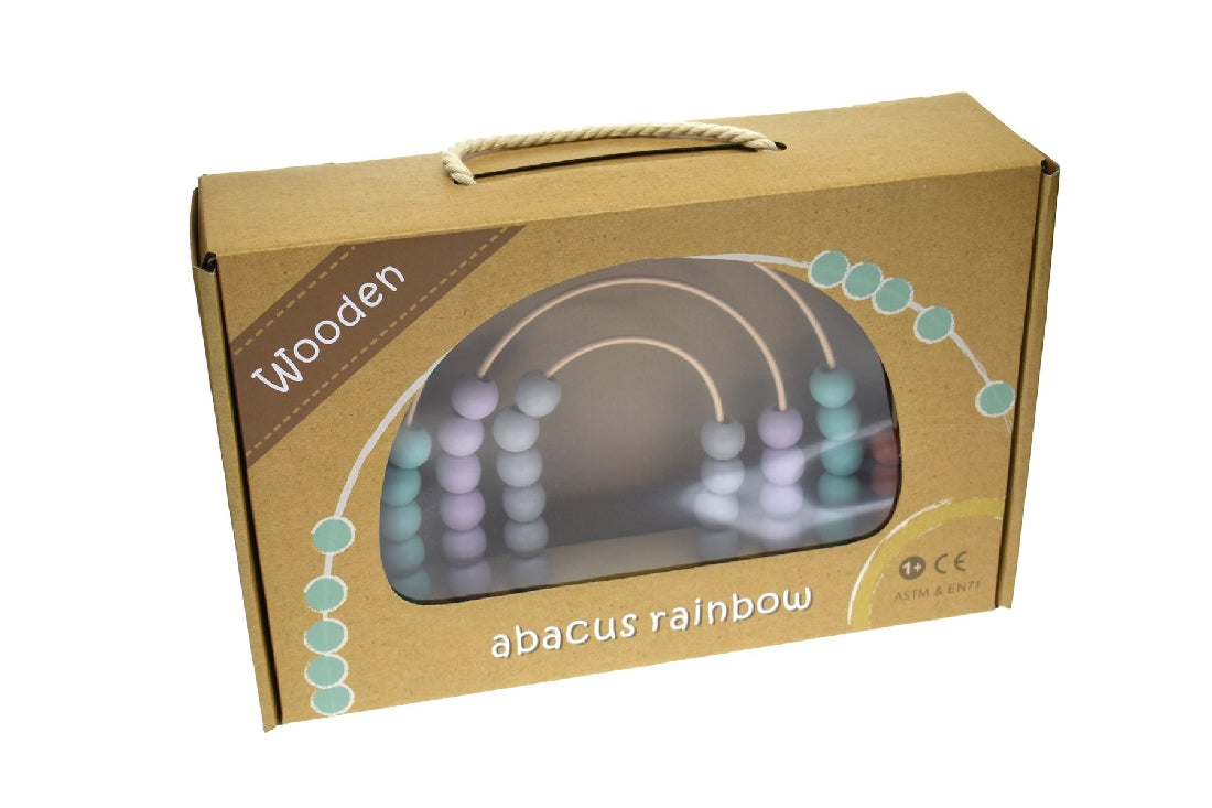 Wooden Abacus Rainbow - Maroon