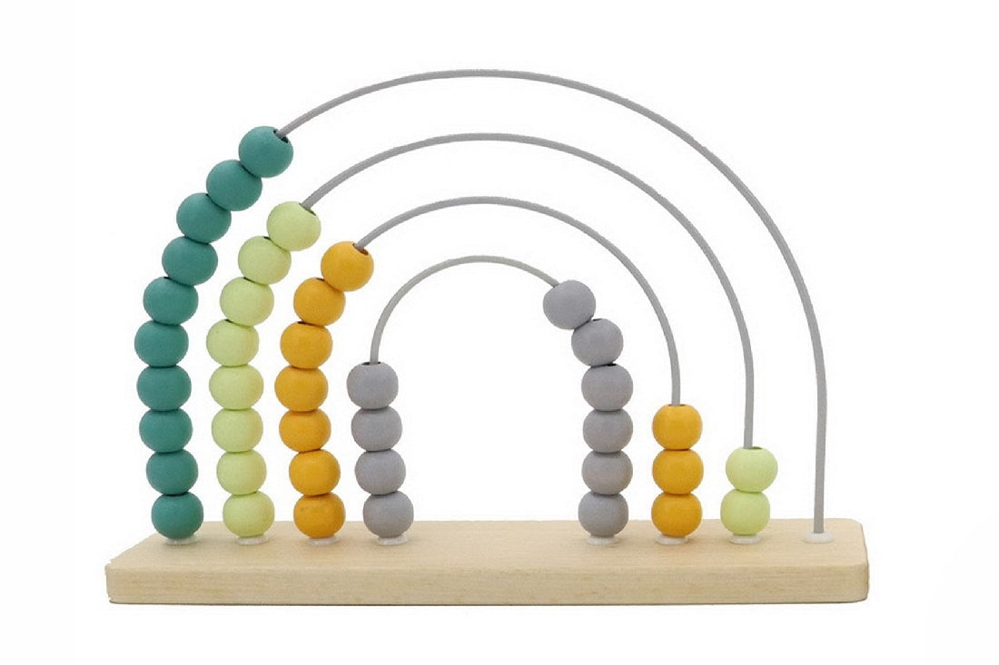 Wooden Abacus Rainbow - Olive