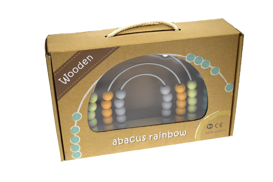 Wooden Abacus Rainbow - Olive