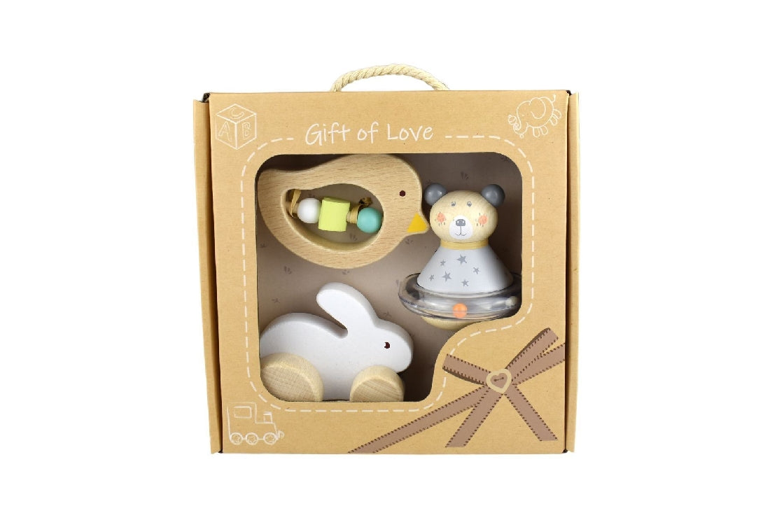 Kaper Kidz Calm & Breezy Baby Gift Set Bunny, Bird & Bear 3pcs