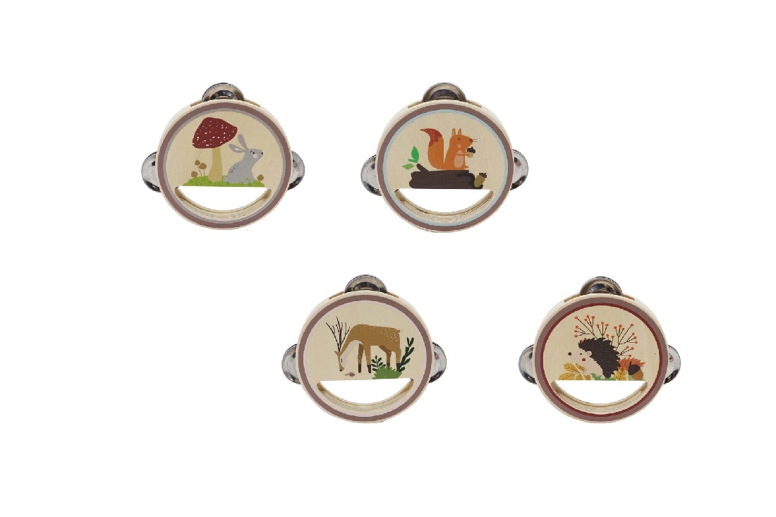 Kaper Kids Calm & Breezy Woodland Wooden Tambourine Assorted