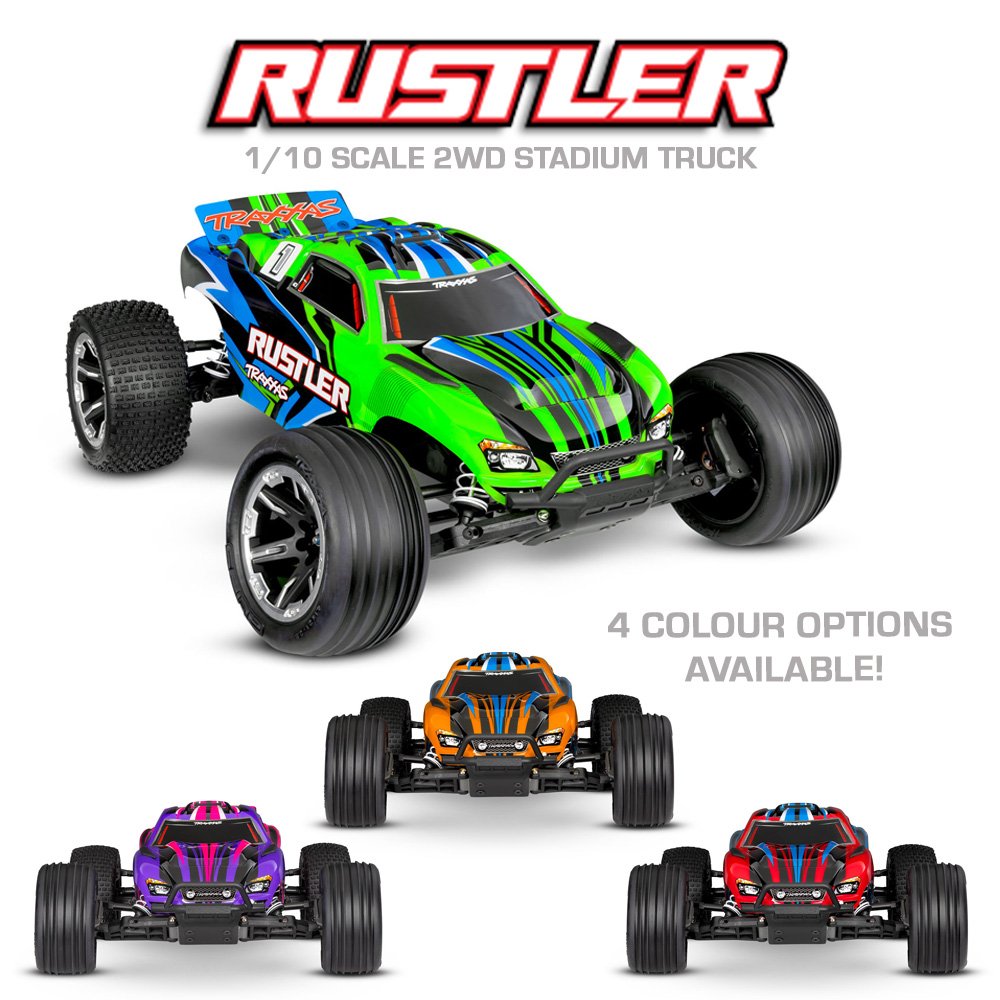 TRAXXAS RUSTLER 2WD HD W/USB-C - GREEN