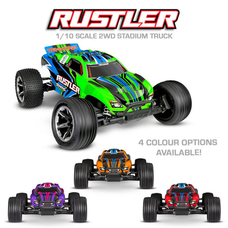 TRAXXAS RUSTLER 2WD HD W/USB-C - GREEN