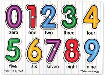 M&D LIFT & SEE NUMBERS PEG PUZZLE