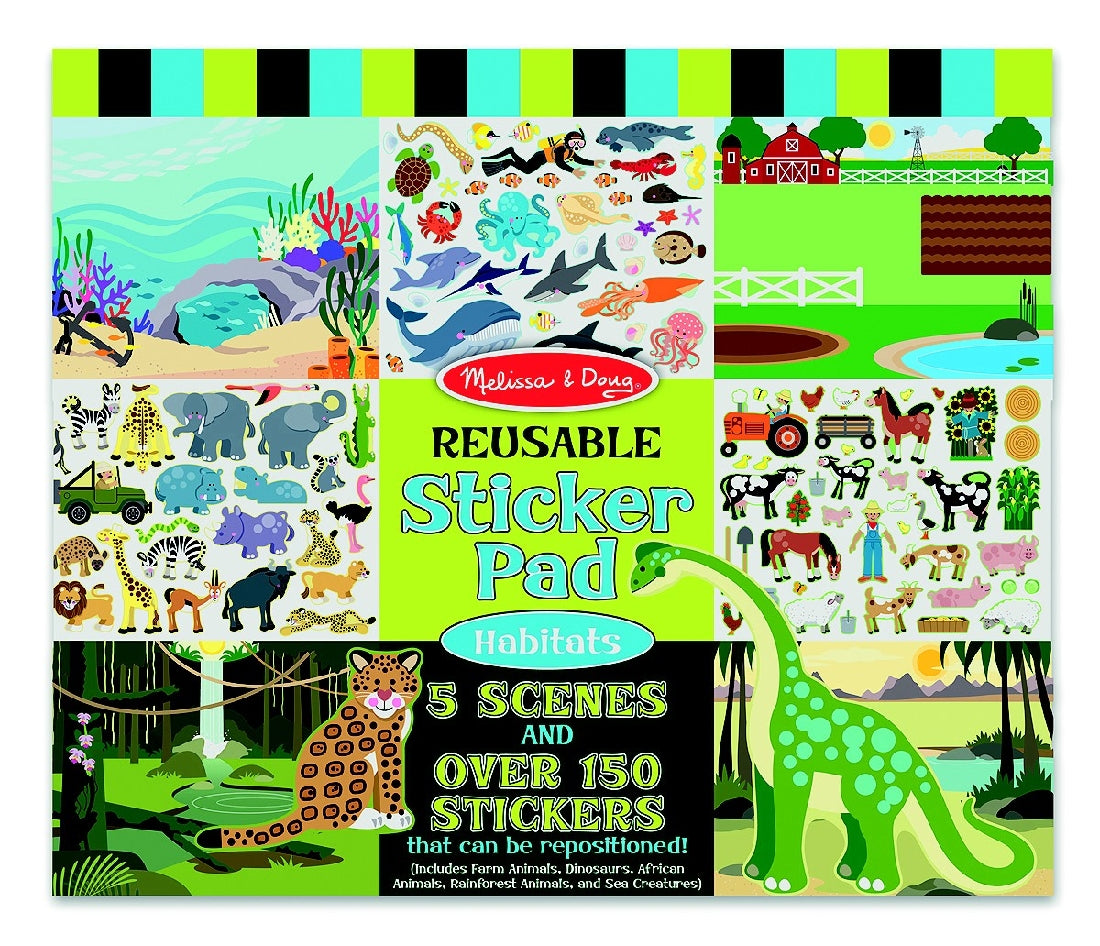 Melissa & Doug Reusable Sticker Pad - Habitats