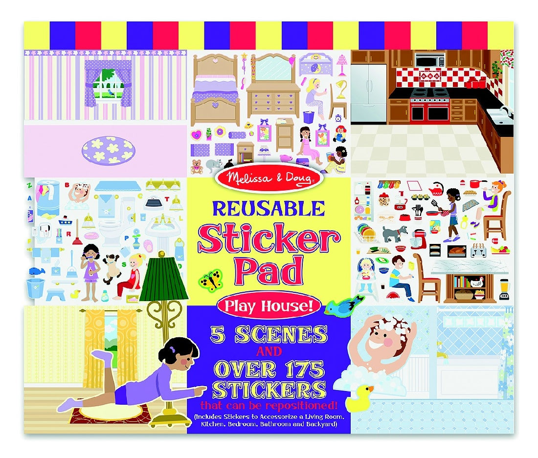 M&D - REUSABLE STICKER PAD - PLAY HOUSE