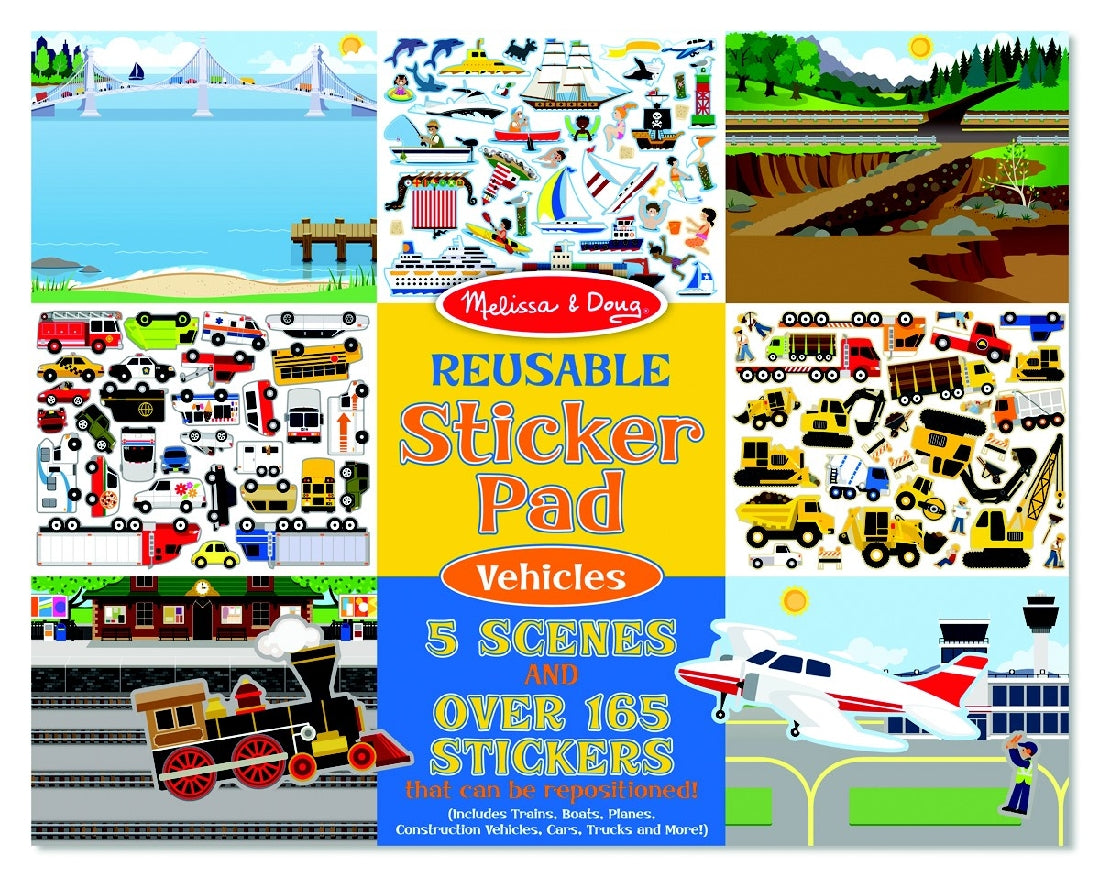 Melissa & Doug Reusable Sticker Pad - Vehicles