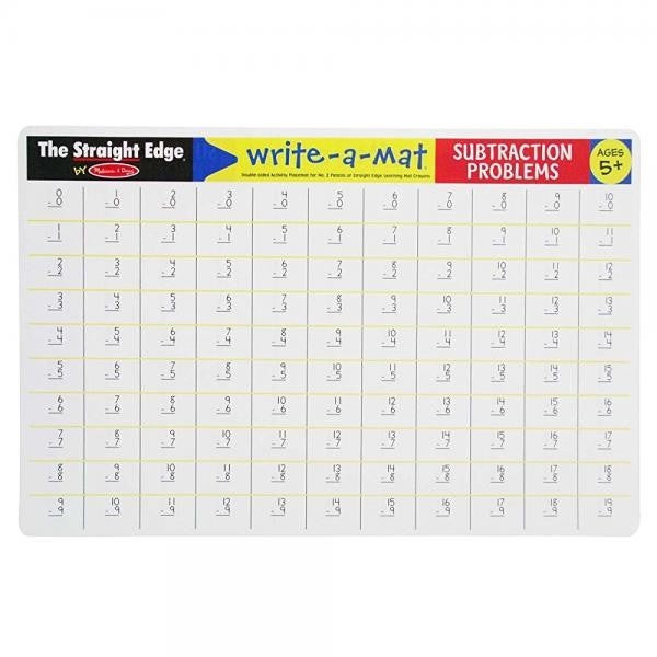 WRITE-A-MAT SUBTRACTION PROBLEM