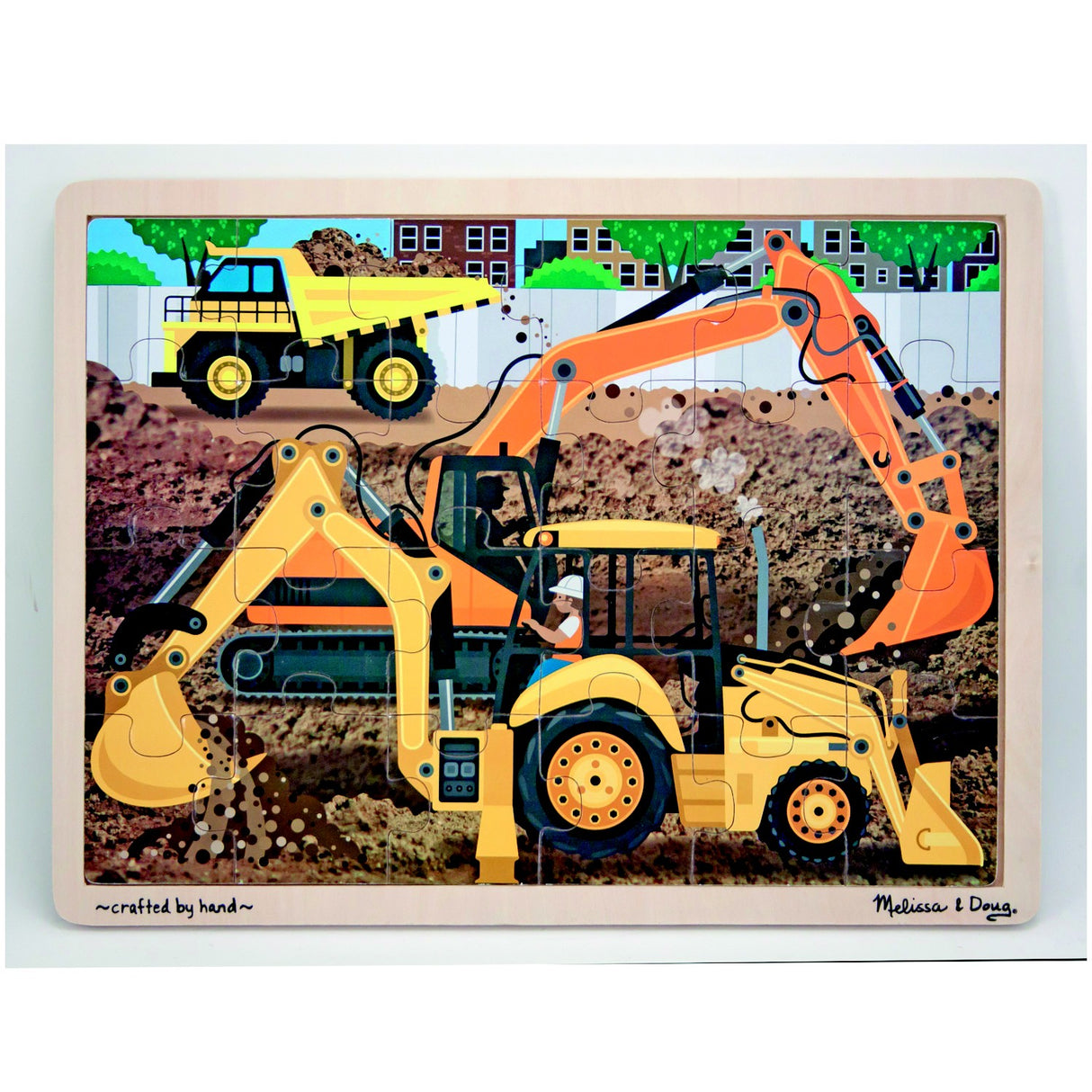 M&D - DIGGERS AT WORK JIGSAW - 24PC