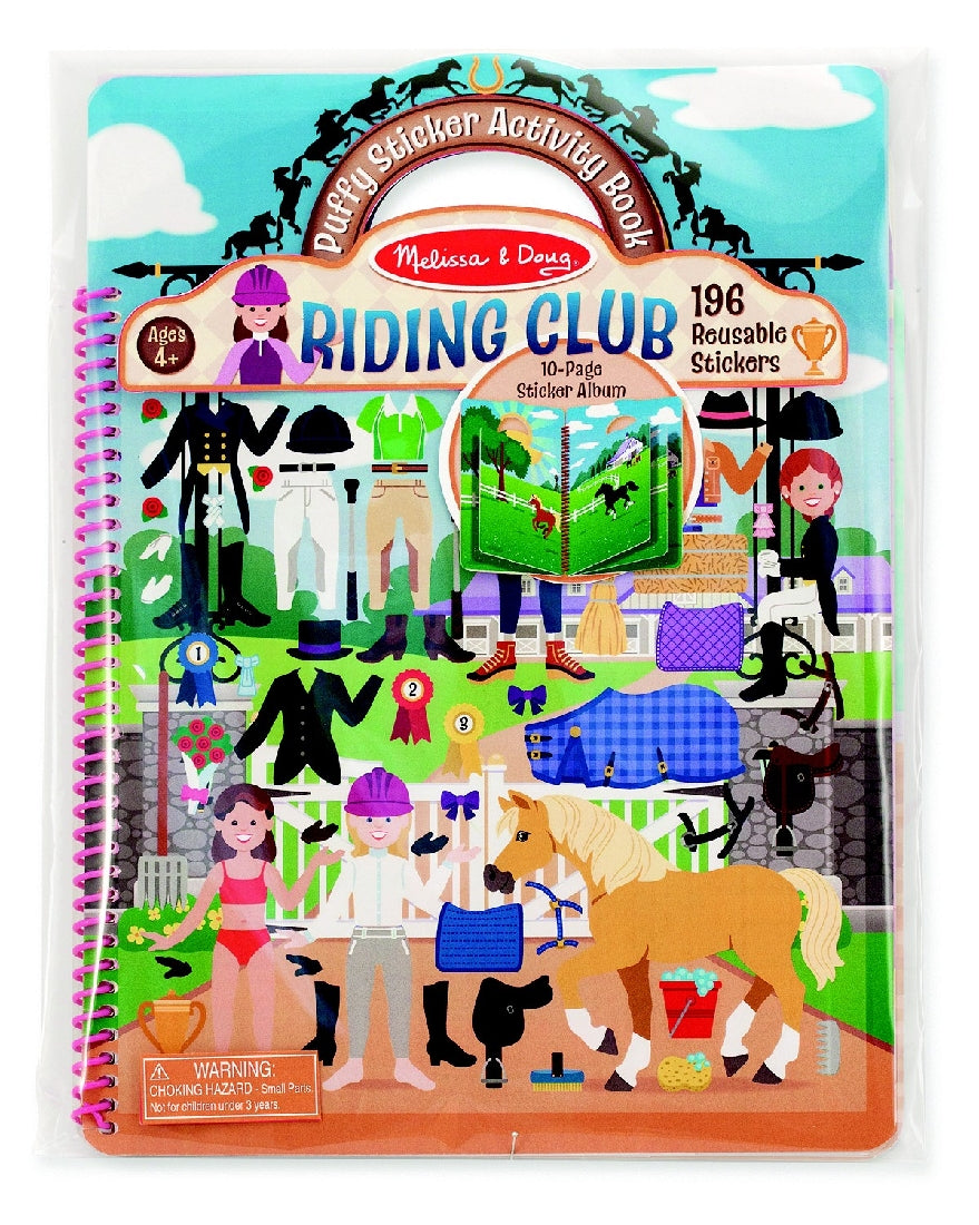 Melissa & Doug Reusable Puffy Sticker Activity Book - Ridin