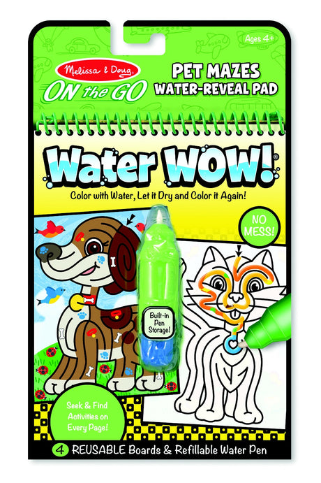 Melissa & Doug on the Go Water Wow! Water-Reveal Activity Pad - Pet Mazes