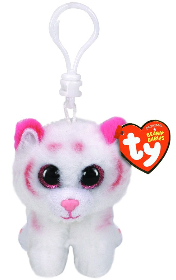 TY BEANIE BOOS CLIP - TABOR TIGER PINK/WHITE