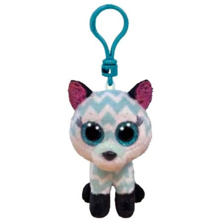 TY BEANIE BOOS CLIP - ATLAS FOX AQUA