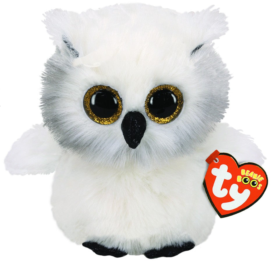 TY BEANIE BOOS REGULAR- AUSTIN WHITE OWL