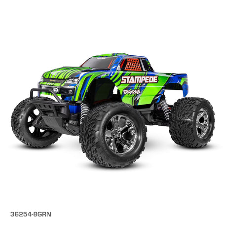 TRAXXAS STAMPEDE GREEN WITH USB-C CHARGER