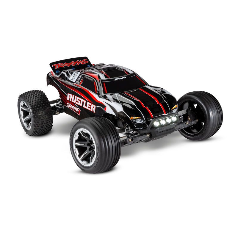 Traxxas Rustler 1/10 Rtr Stadium Truck W/led Lights - Red/black
