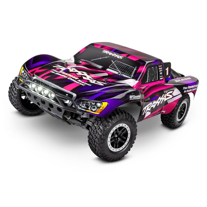 TRAXXAS SLASH BRUSHED 2WD w/LIGHTS - PINK