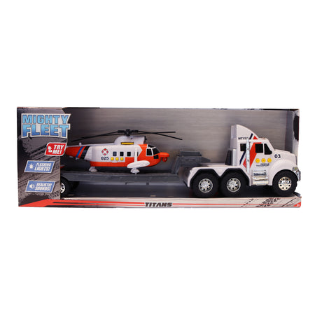 Mighty Fleet Titans Flatbed truck With Helicopter